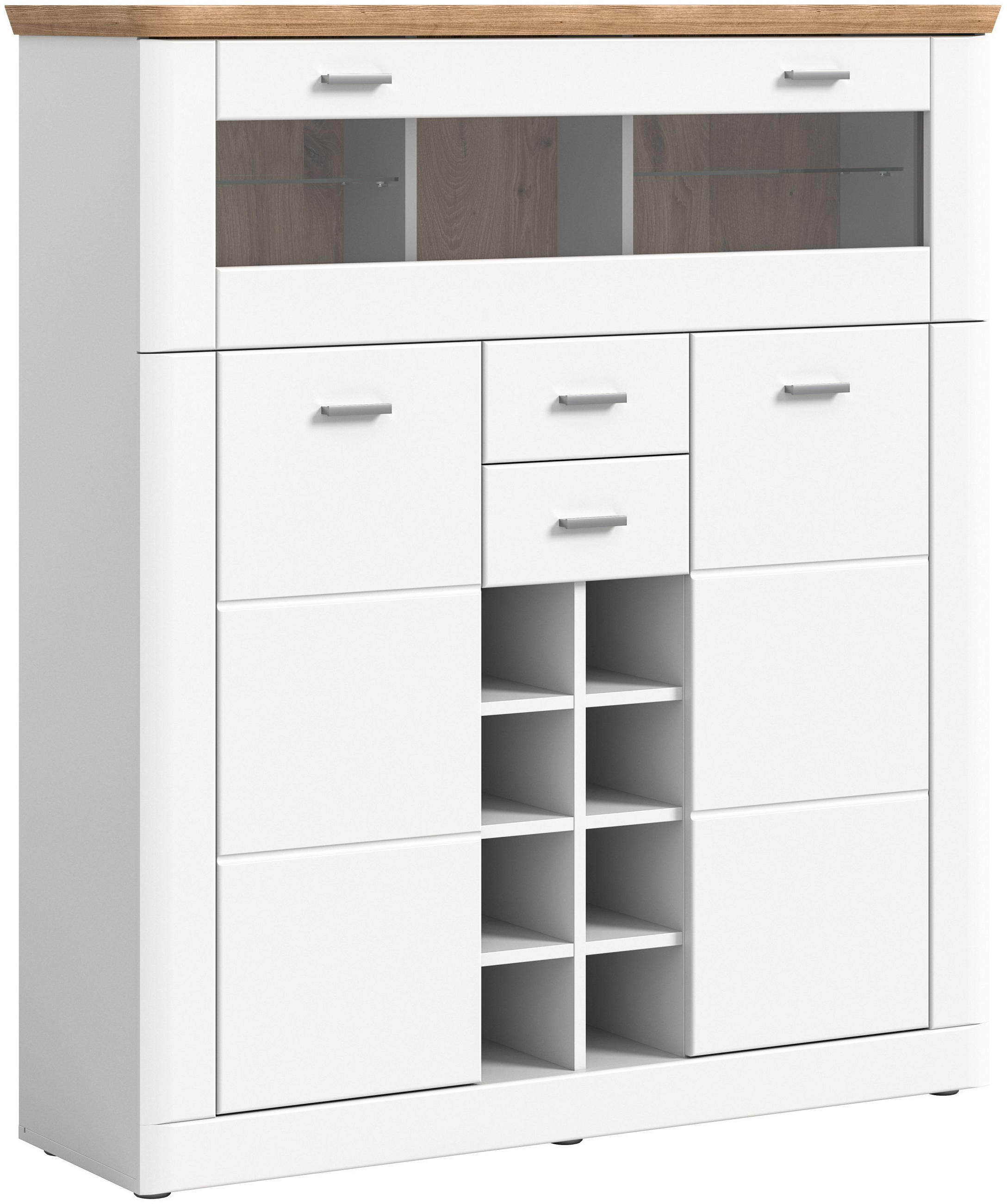Xonox Barschrank Weiß 124x140x37 cm