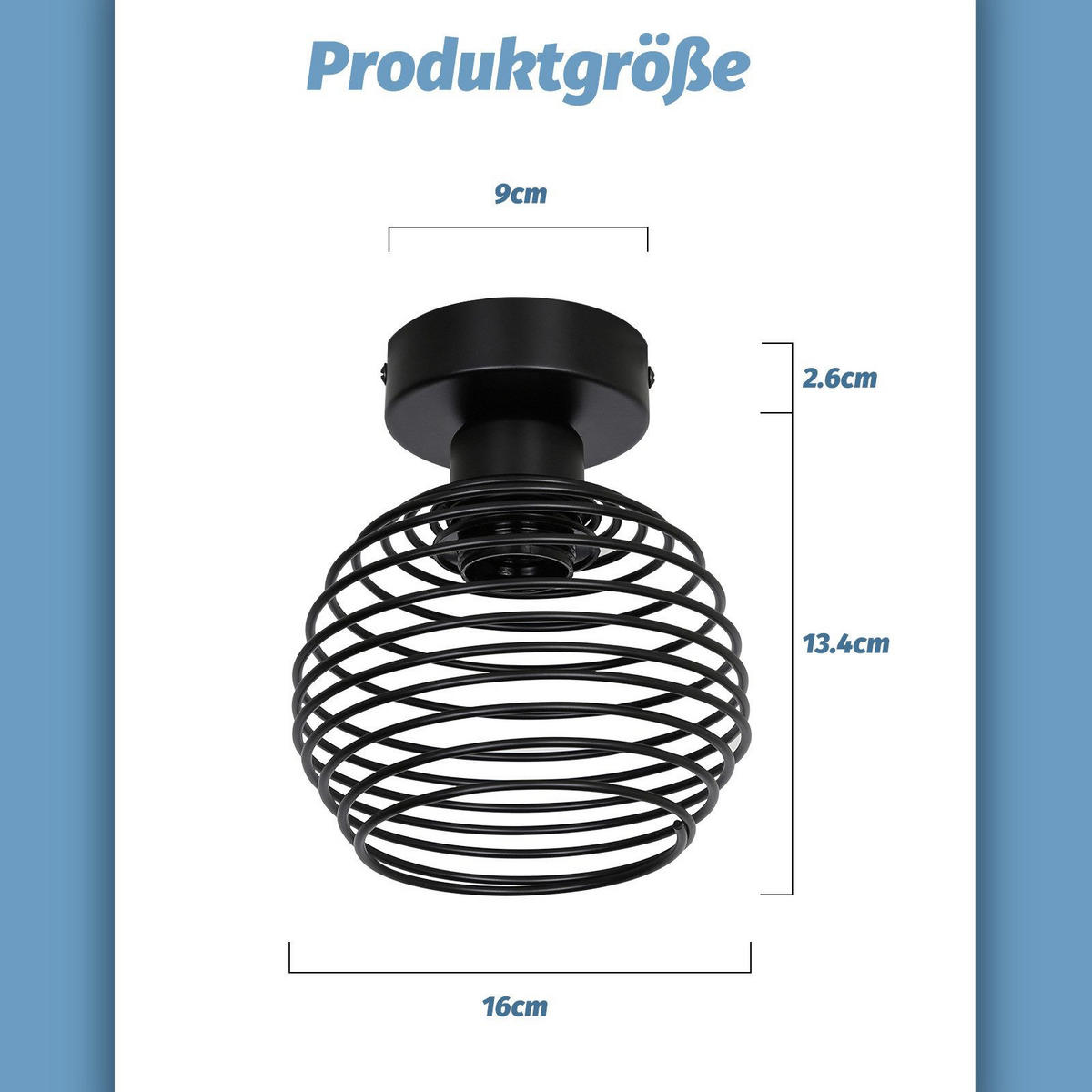 LED-DECKENLEUCHTE Theodor 16/16/16 cm - Schwarz, Metall (16/16/16cm) - Nettlife