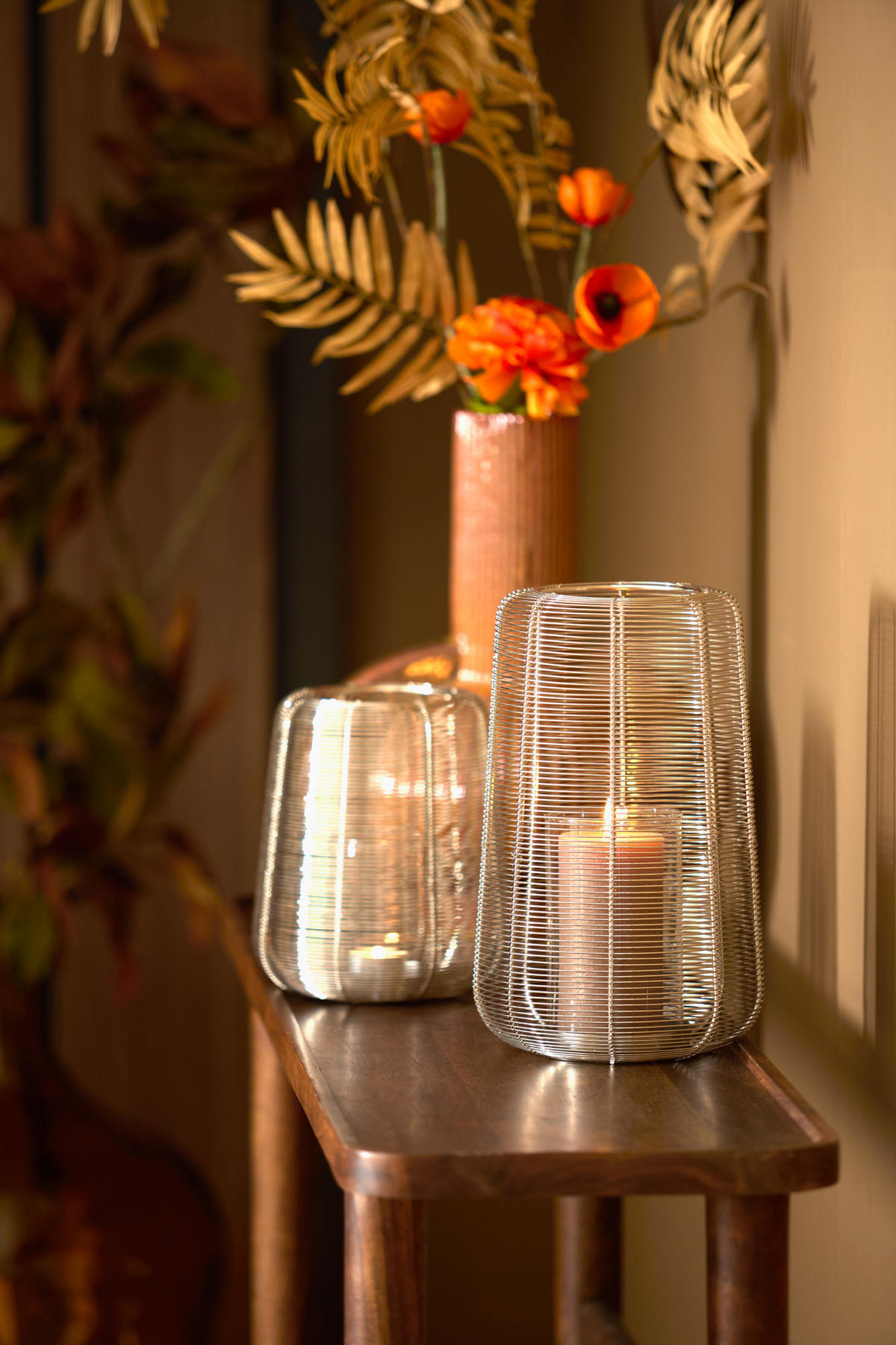 WINDLICHT Adeta Silber Ø19,5/30 cm - Silberfarben, Metall (19.5/30/19.5cm) - Light & Living