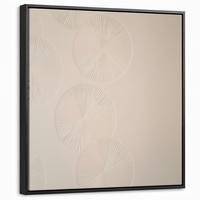 LEINWAND Bilder mit Rahmen - Japandi - Beige - Modern - 50x50 - Ecru, Textil (50/50cm) - MuchoWow