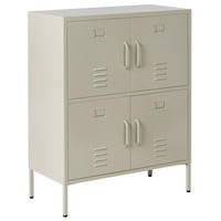 DULAP DE BIROU metal bej deschis Holbeck - bej, metal (80/101/40cm) - Beliani