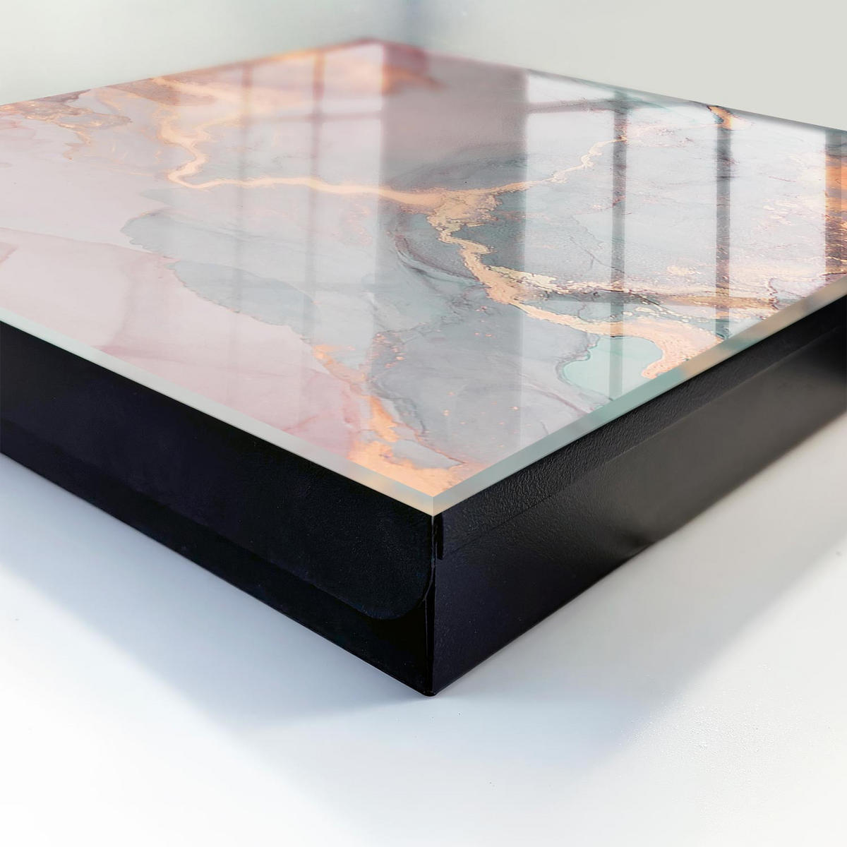 SCHLÜSSELBOX Schwarz 30x30 cm- Türöffnung nach rechts - Subtile Eleganz - Pink, Metall (30/30/5cm) - TULUP