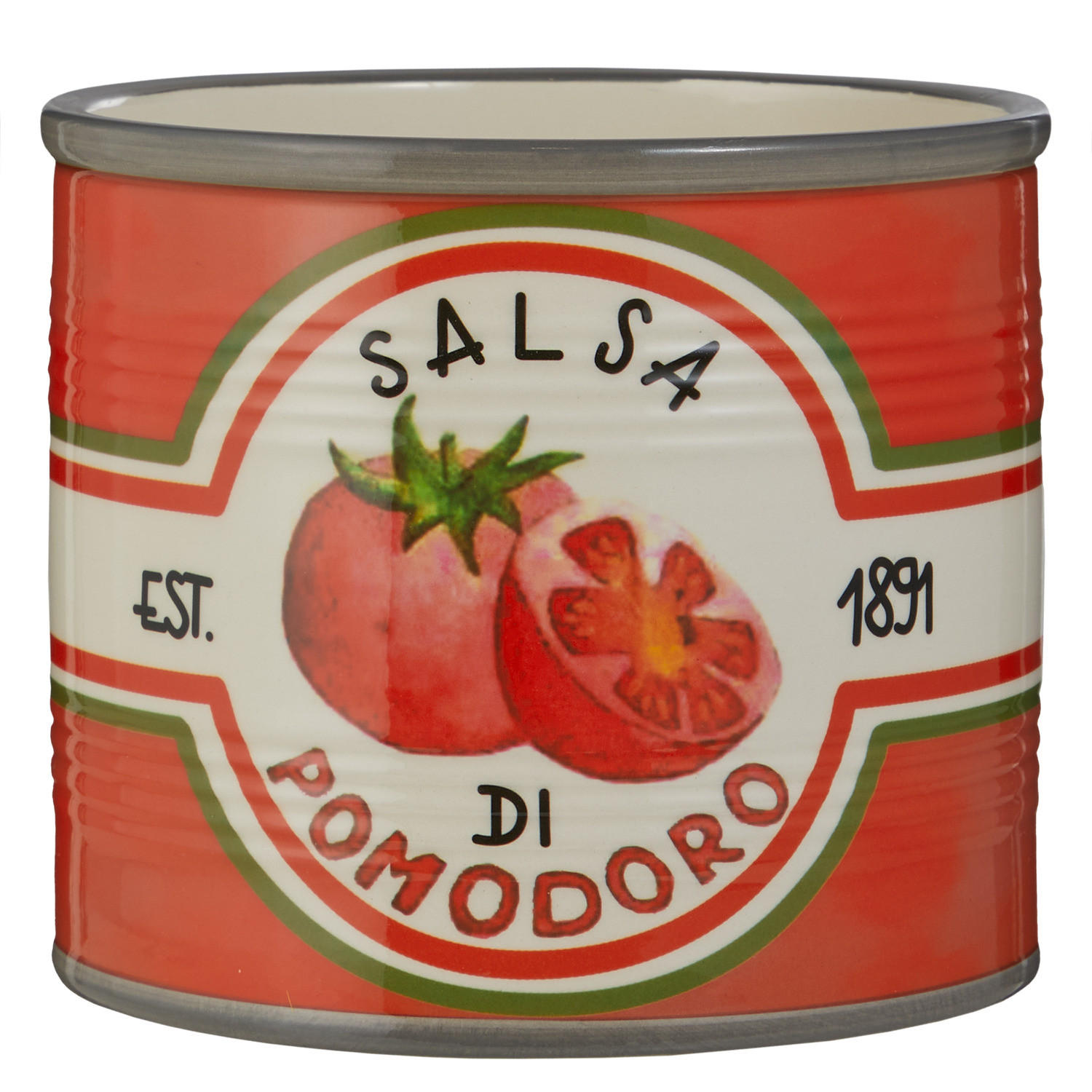 BLUMENTOPF Tin Tomate Ø 13 cm - Rot, Stein (12cm) - Butlers