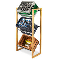 GETRÄNKEREGAL Mattis Bambus - Naturfarben, Naturmaterialien/Metall (55/112/32cm) - BoMoe