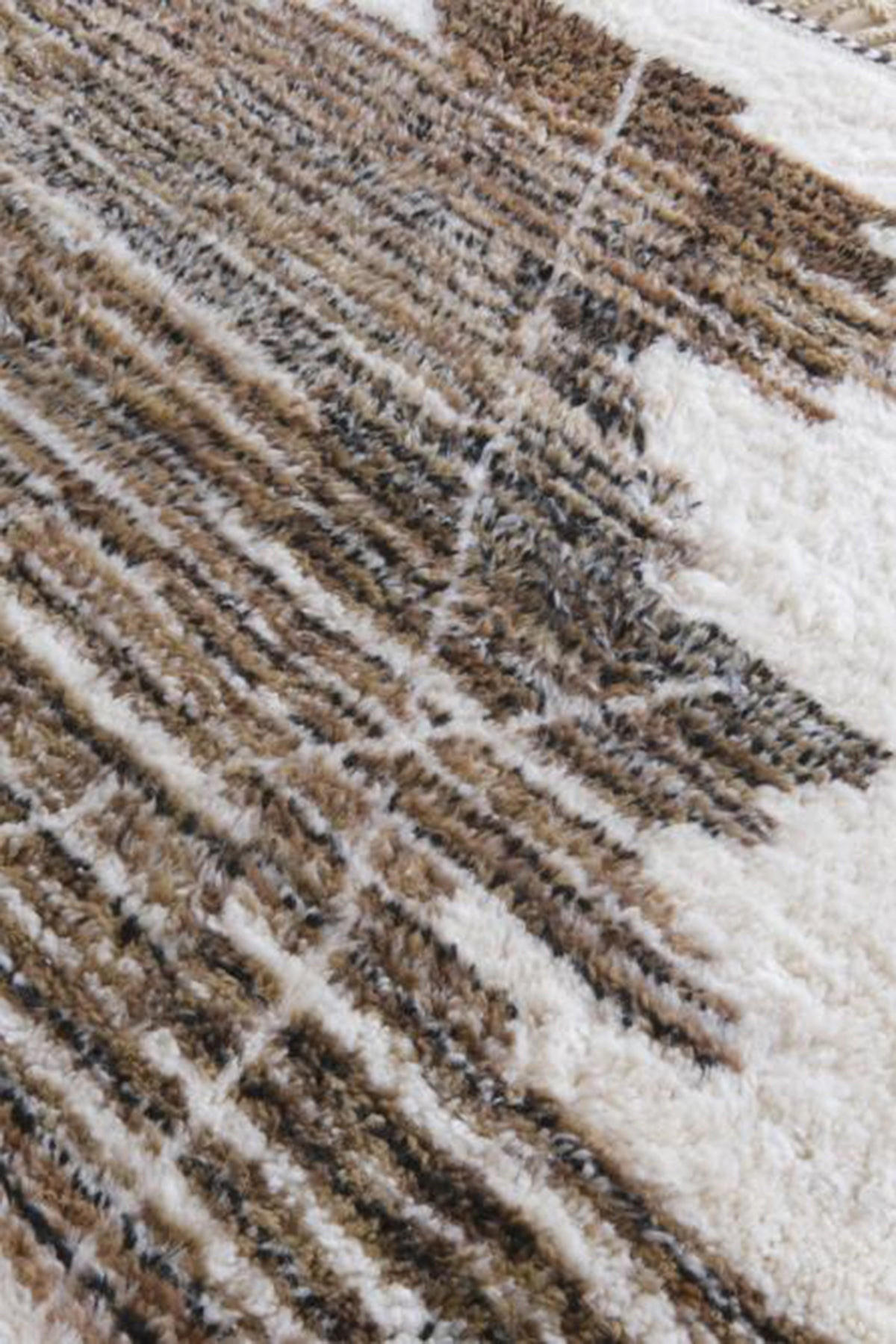 BERBERTEPPICH aus Marokko aus reiner Wolle bruin - Braun, Naturmaterialien (202/306cm) - AFK Living