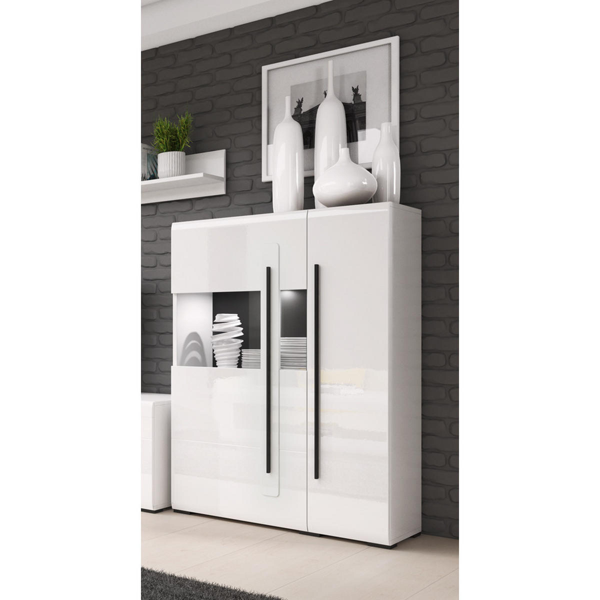 HIGHBOARD Turda-83 - Weiß, Holzwerkstoff (90/136/39cm) - Lomado