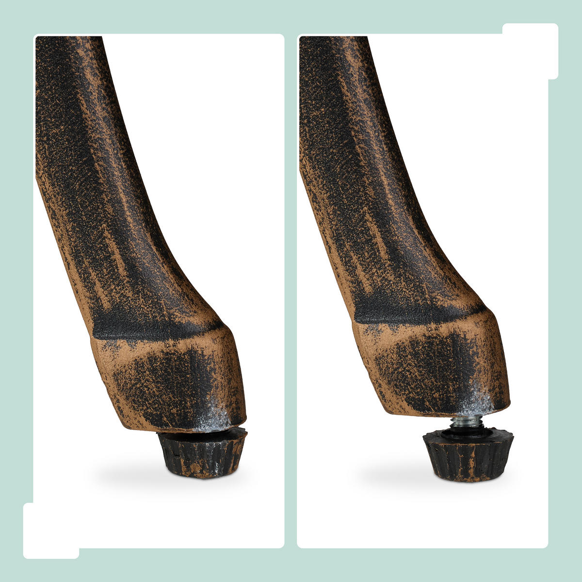 3-TLG.GARTENMÖBEL-SET - Bronzefarben, Metall - Relaxdays