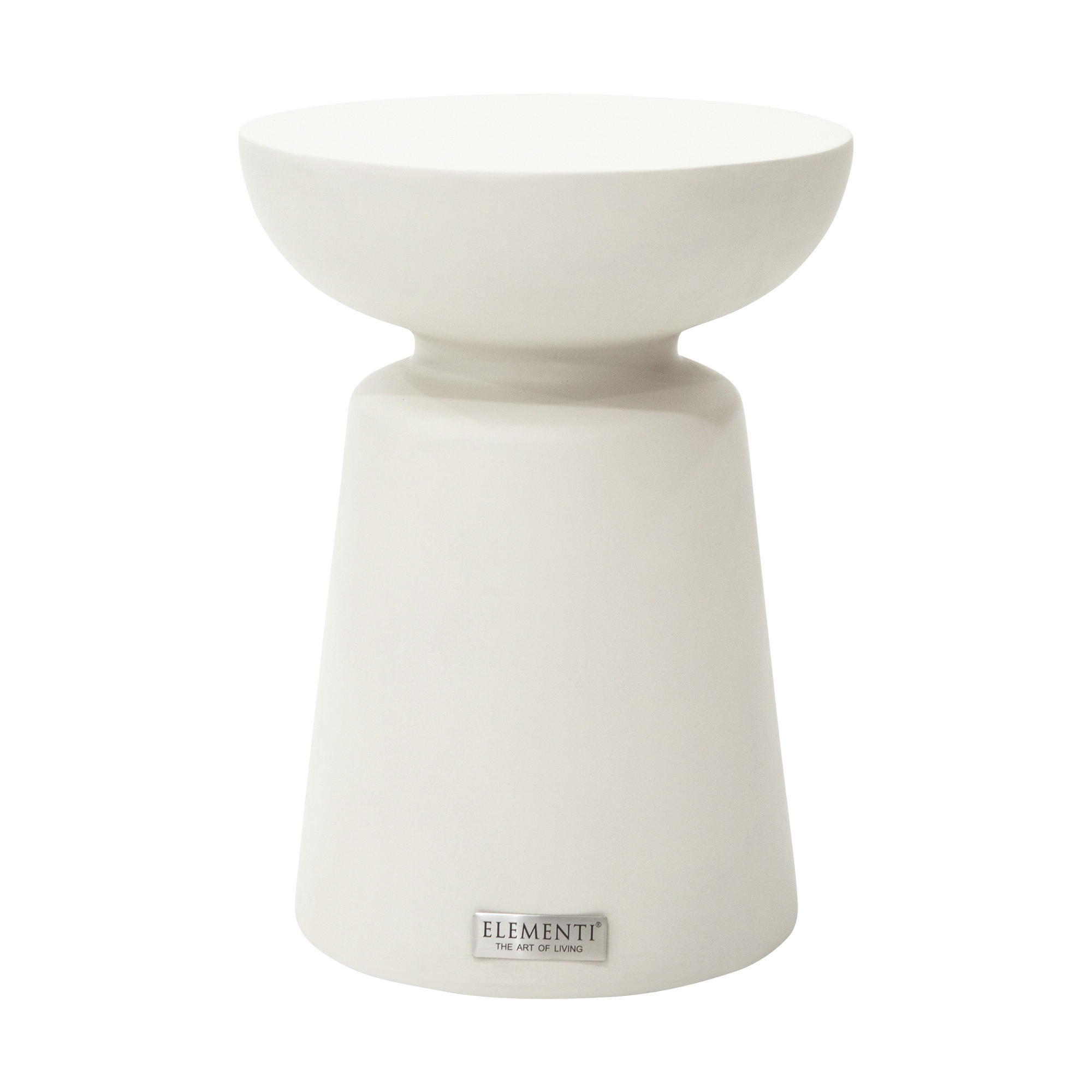 BEISTELLTISCH KYLIX Klein aus Beton 35 x 35 x 46 cm - Creme, Naturmaterialien (35/35/47cm) - Elementi