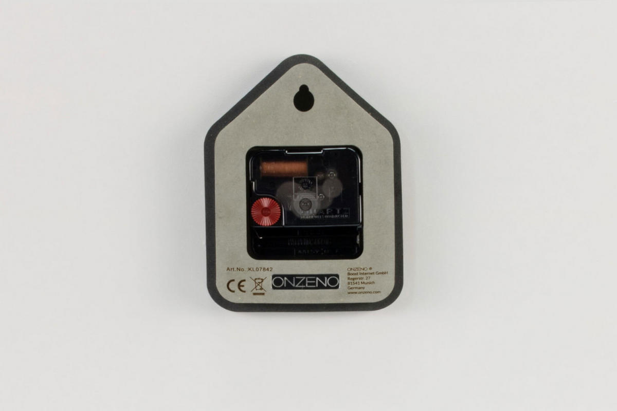 WANDUHR Design Schwarz-Weiß 48/48 cm - Schwarz, Holzwerkstoff (48/48/1cm) - ONZENO