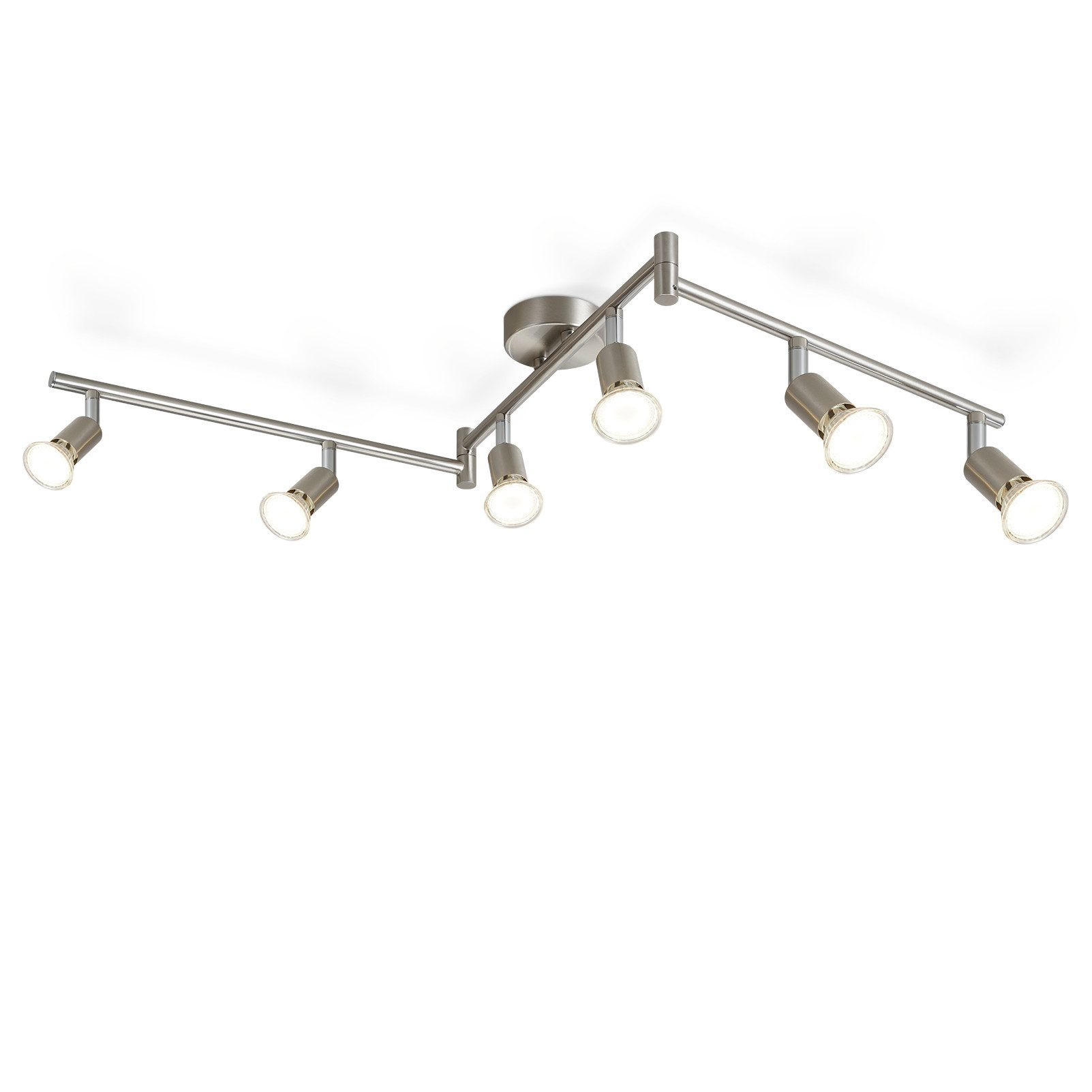 STRAHLER Aub 6-flammig 108/8/15 cm - Silberfarben, Metall (108/8/15cm) - Nettlife