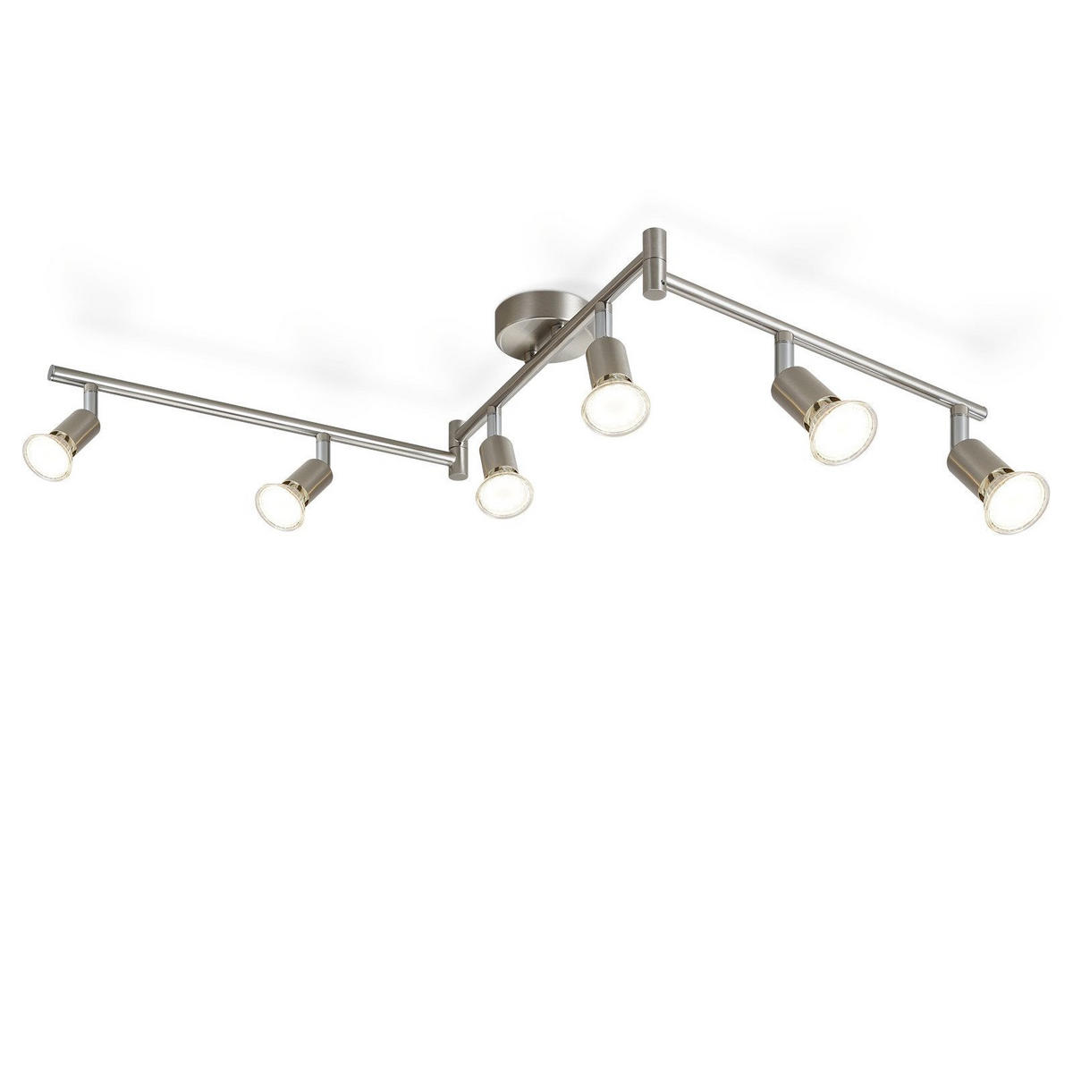 STRAHLER Aub 6-flammig 108/8/15 cm - Silberfarben, Metall (108/8/15cm) - Nettlife