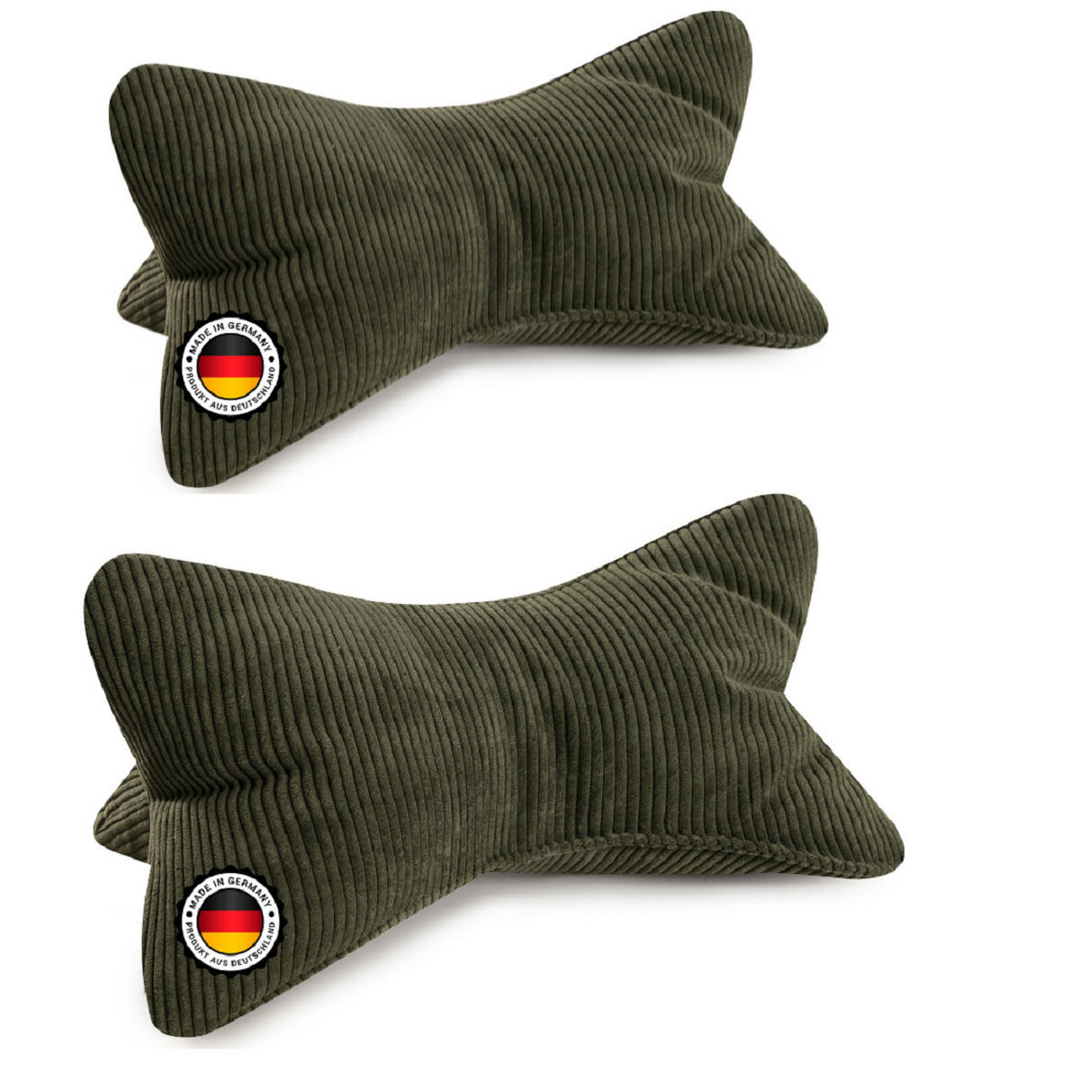 KISSEN Leseknochen Selma 2er Set - Grün, Textil (22/42cm) - Bonvionn