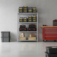 SCHRAUBREGAL PANDA MID | HxBxT 150x80x50cm | 4 Fachböden | Fachlast 100kg | Verzinkt - Silberfarben, Metall (80/150/50cm) - PROREGAL