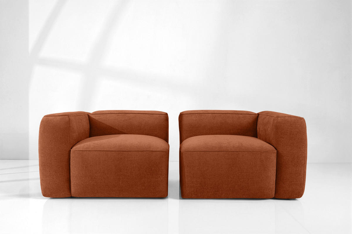 2-SITZER SOFA FUBBO, Rot - Rot, Holz/Holzwerkstoff (210/73/96cm) - KONSIMO®