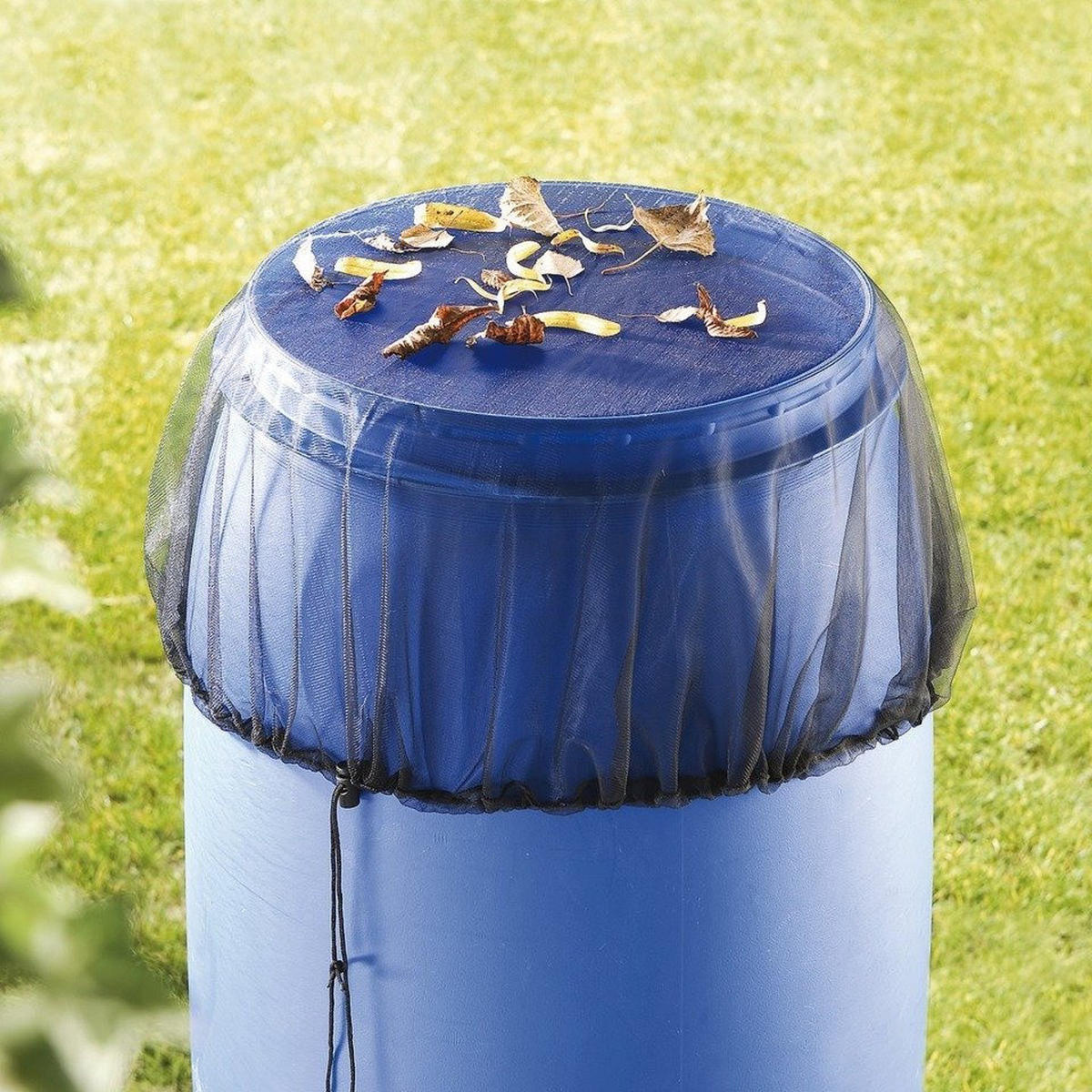 SCHUTZNETZ Gartenfass - Schwarz, Kunststoff (95/95/95cm) - Maximex