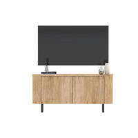 TV-MÖBEL2 Türen Eichendekor 130,1/42/60,2 cm - Eschefarben, Holzwerkstoff (42/60.2/130.1cm) - Calicosy