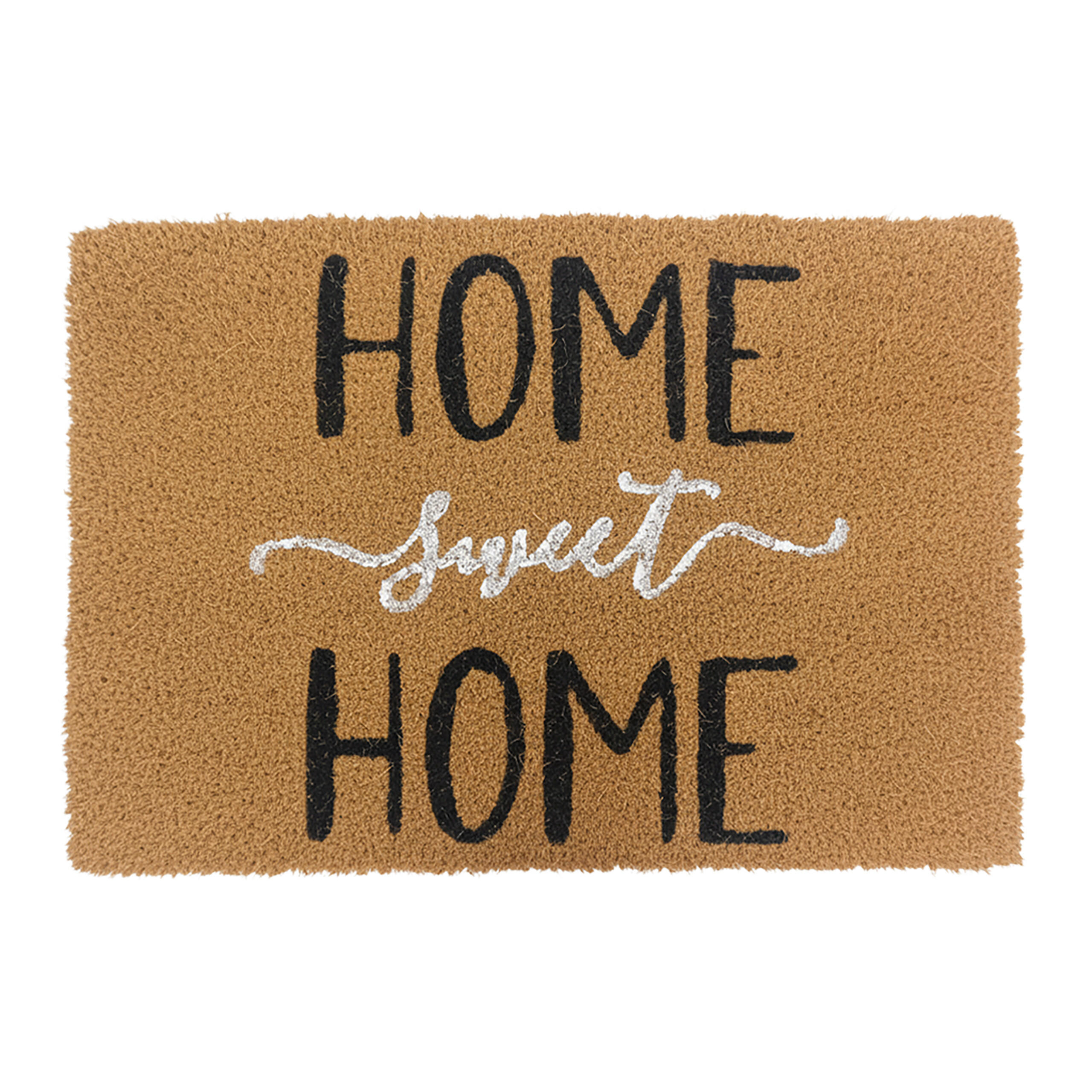 FUSSMATTE - Hellbraun, Kunststoff/Textil (60/40cm) - Relaxdays