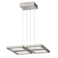 LED HÄNGELEUCHTE Silber Eckig - Silberfarben, Metall (43.8/43.8/150cm) - Wofi