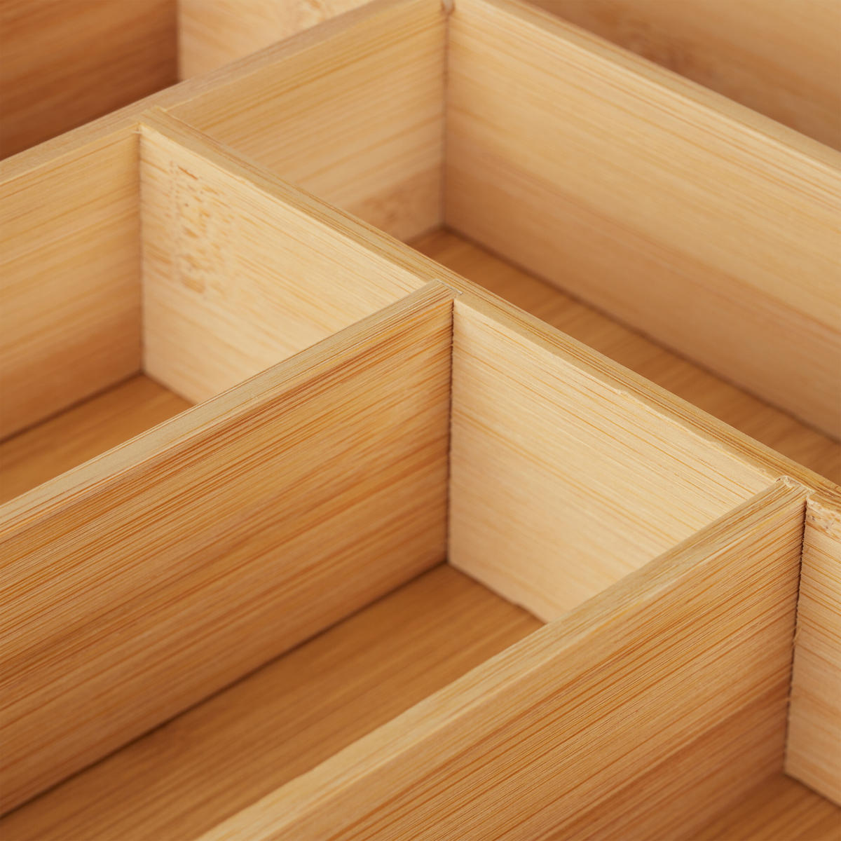 BESTECKKASTEN Bambus - Hellbraun, Holz (25.5/5/35.5cm) - Relaxdays