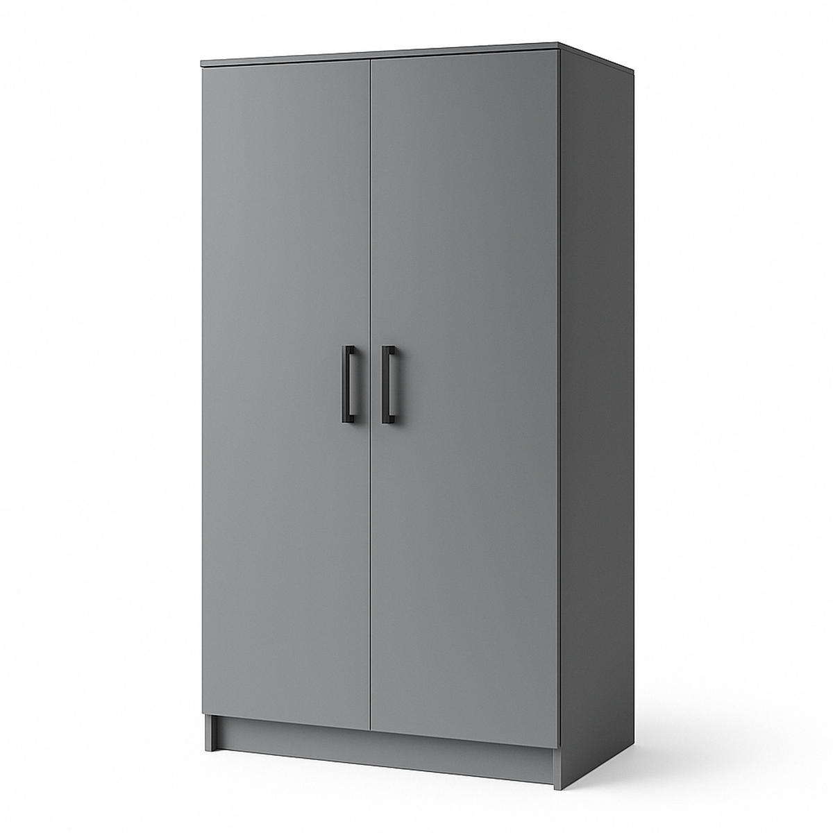 DREHTÜRENSCHRANK SILO 90/180/50 cm 2-türig Grau - Grau, Holzwerkstoff (90/180/50cm) - MASSENO