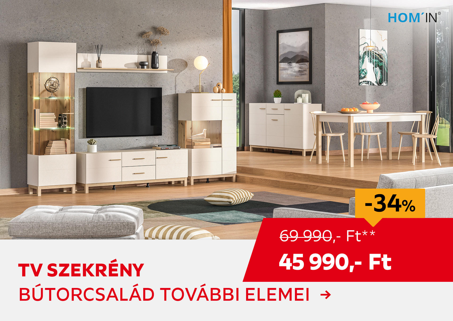 TV SZEKRÉNY Kiemelt termék 69990 Ft.- helyett 45990 Ft.-