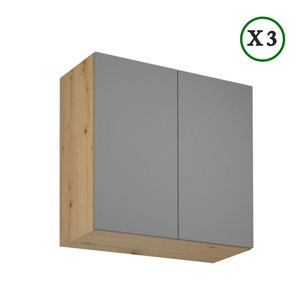 KÜCHENZEILE 360 cm - Langen K72-M360 in Beige/Matt - Beige/Schwarz, Holz/Metall (360/248/58cm)
