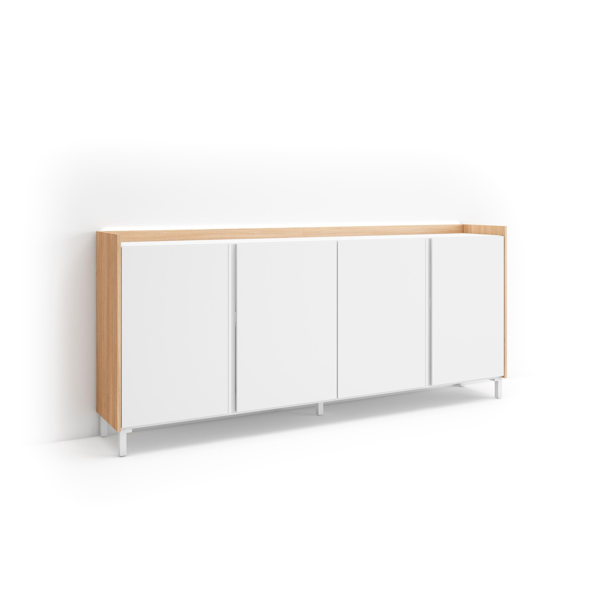 Skraut Home Sideboard, Weiß 207x91x35 cm