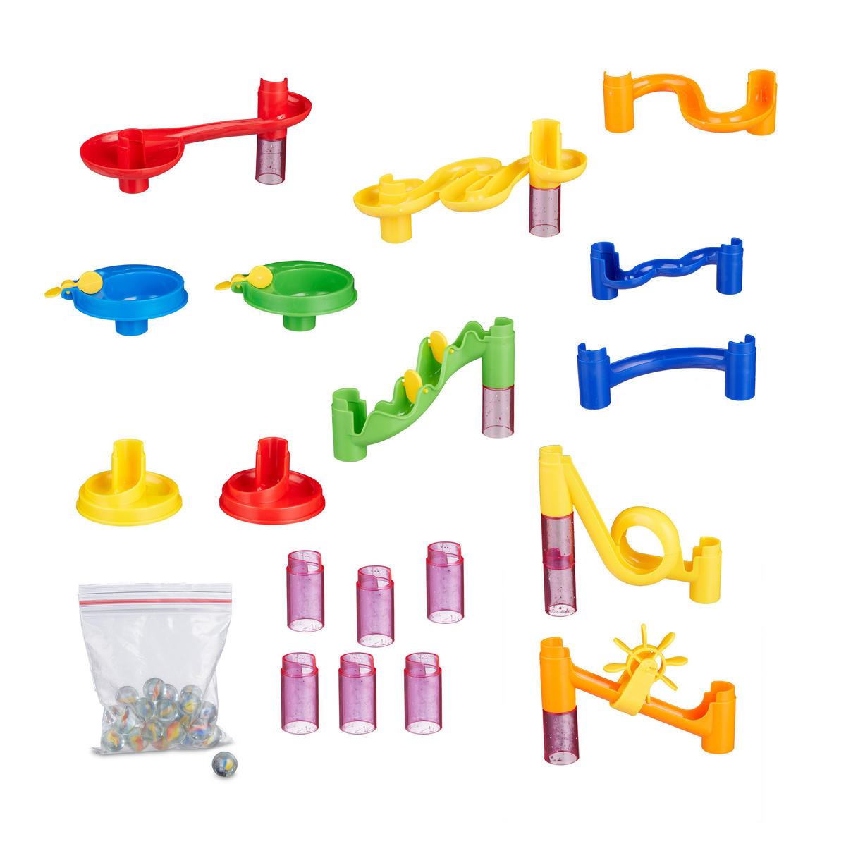 KUGELBAHN - Multicolor, Kunststoff (30/45/21cm) - Relaxdays