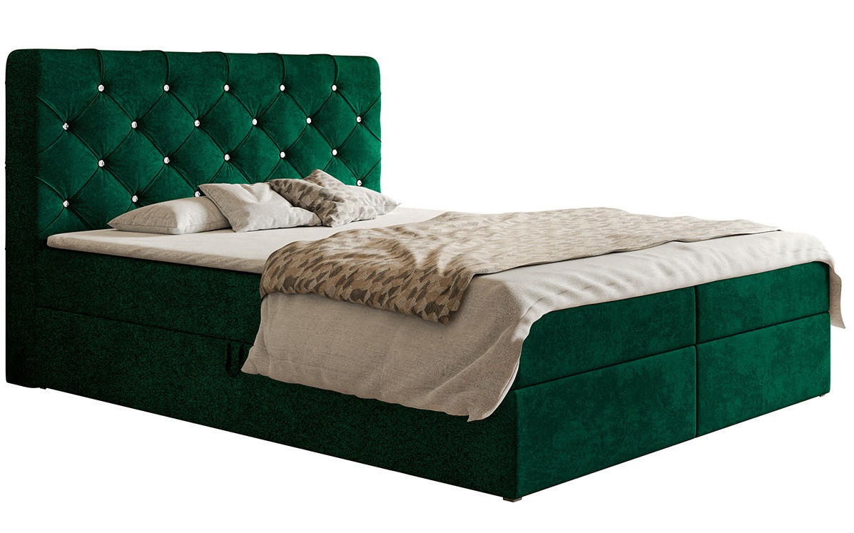 BETT Grün FOX 7 180x200 cm - Grün, Textil (180/200cm) - Sepro Meble