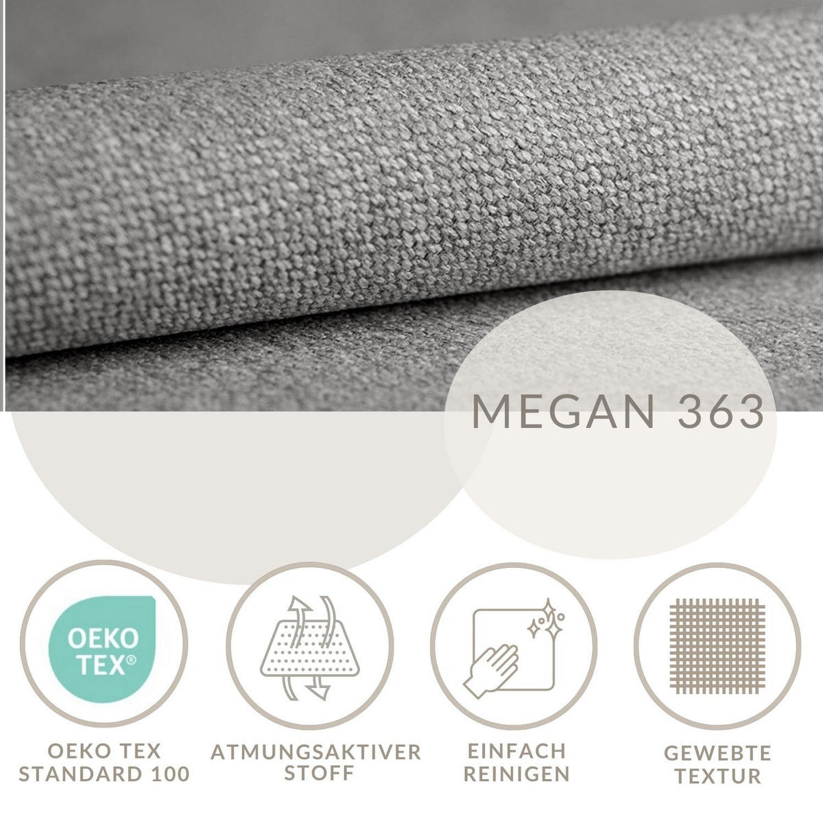 BOXBETT Lennon Grau Beige 160/200 cm im Webstoff - Schwarz/Grau, Holz/Holzwerkstoff (160/200cm) - Maison de Reve