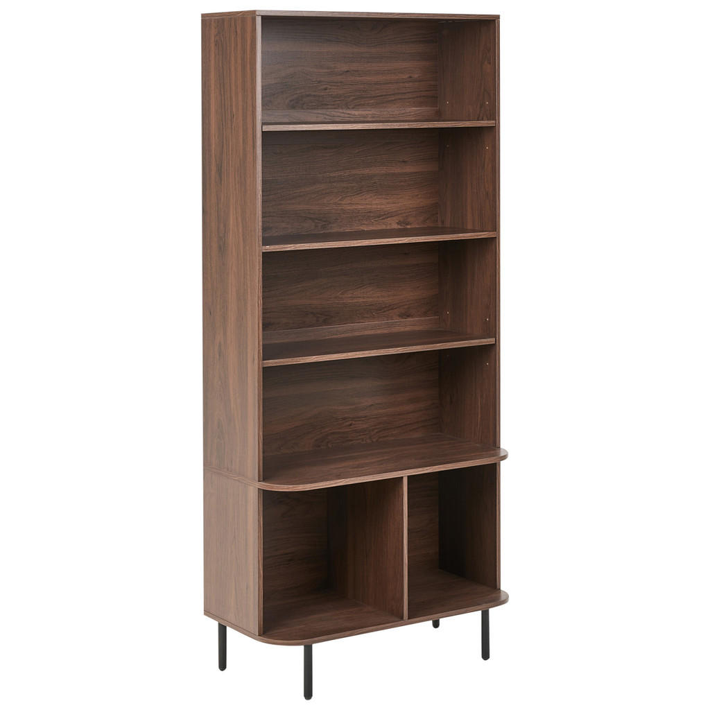 BIBLIOTECĂ cu 6 niveluri 180 cm maro închisă Bradley