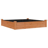 HOCHBEET mit Einsatz Braun 120x120x25 cm Massivholz Tanne - Braun, Holz (120/25/120cm) - furnicato