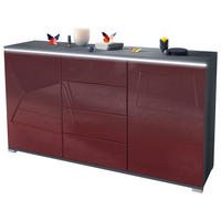 SIDEBOARD Faro Bordeaux Hochglanz - Bordeaux, Holzwerkstoff (138.5/75.5/35cm) - Vladon