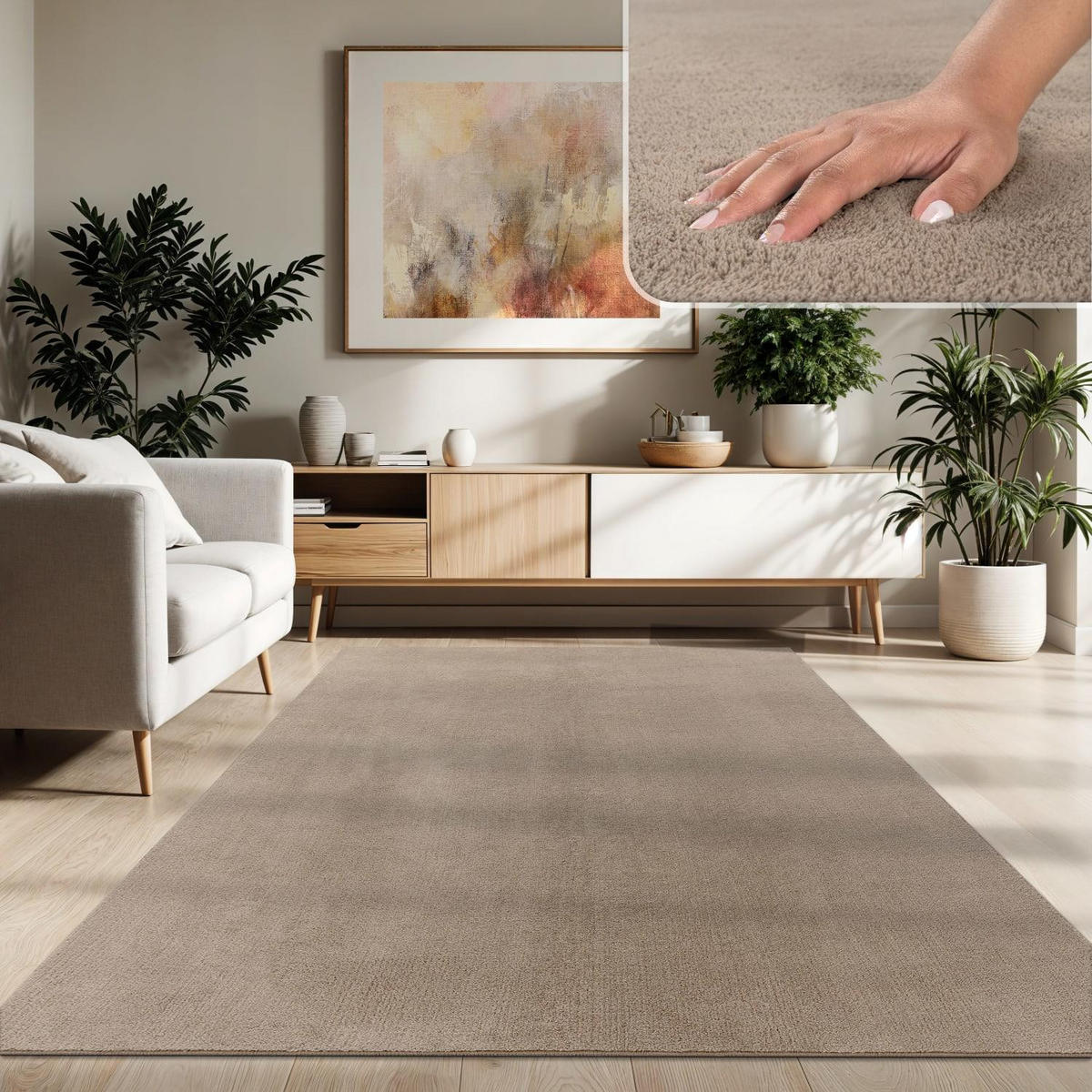 KURZFLORTEPPICH 240/340 cm Cadiz 630 - Taupe, Textil (240/340cm) - Paco Home