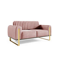 SOFA Valerie 2-sitzer - Altrosa, Holzwerkstoff/Textil (164/79/90cm) - Fun Möbel