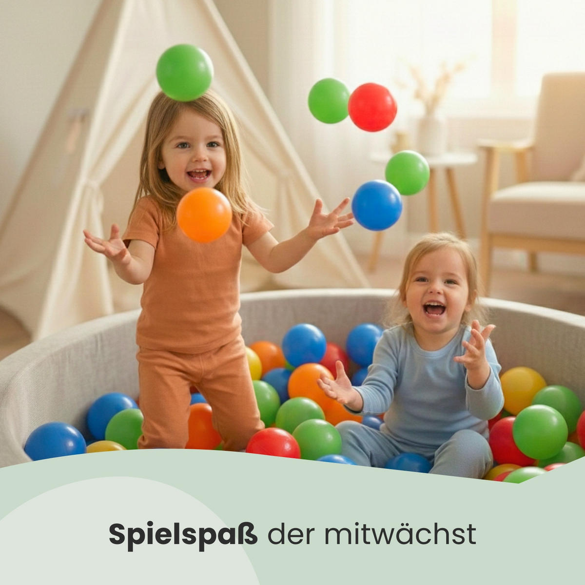 BÄLLEBAD-BÄLLE 100 Stück, bunt, 6 cm - Multicolor, Kunststoff (6/6/6cm) - Littletom