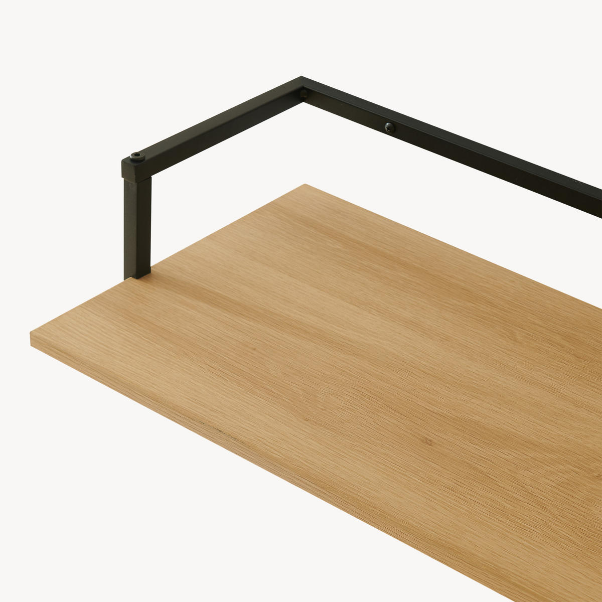 WANDGARDEROBE Evje - Eichefarben/Schwarz, Holzwerkstoff/Metall (30/20/80cm) - [en.casa]