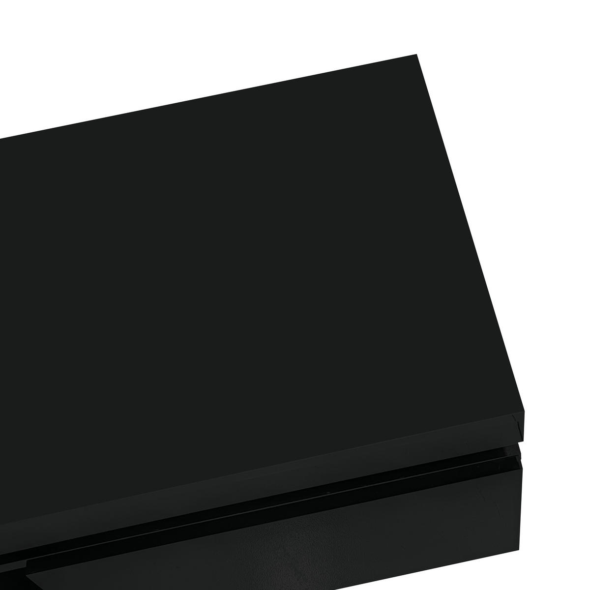 COUCHTISCH DE-093 LED-Hochglanz Schwarz - Schwarz, Holzwerkstoff (50/100/41cm) - ComfortXL