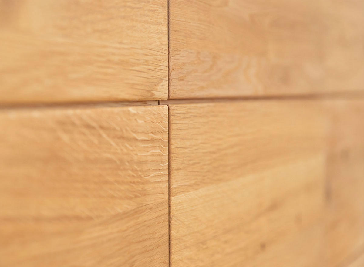KOMMODE Tirano Eiche Natur 154 / 39 / 84cm - Eichefarben/Schwarz, Holz/Metall (154/84/39cm) - Feldmann-Wohnen