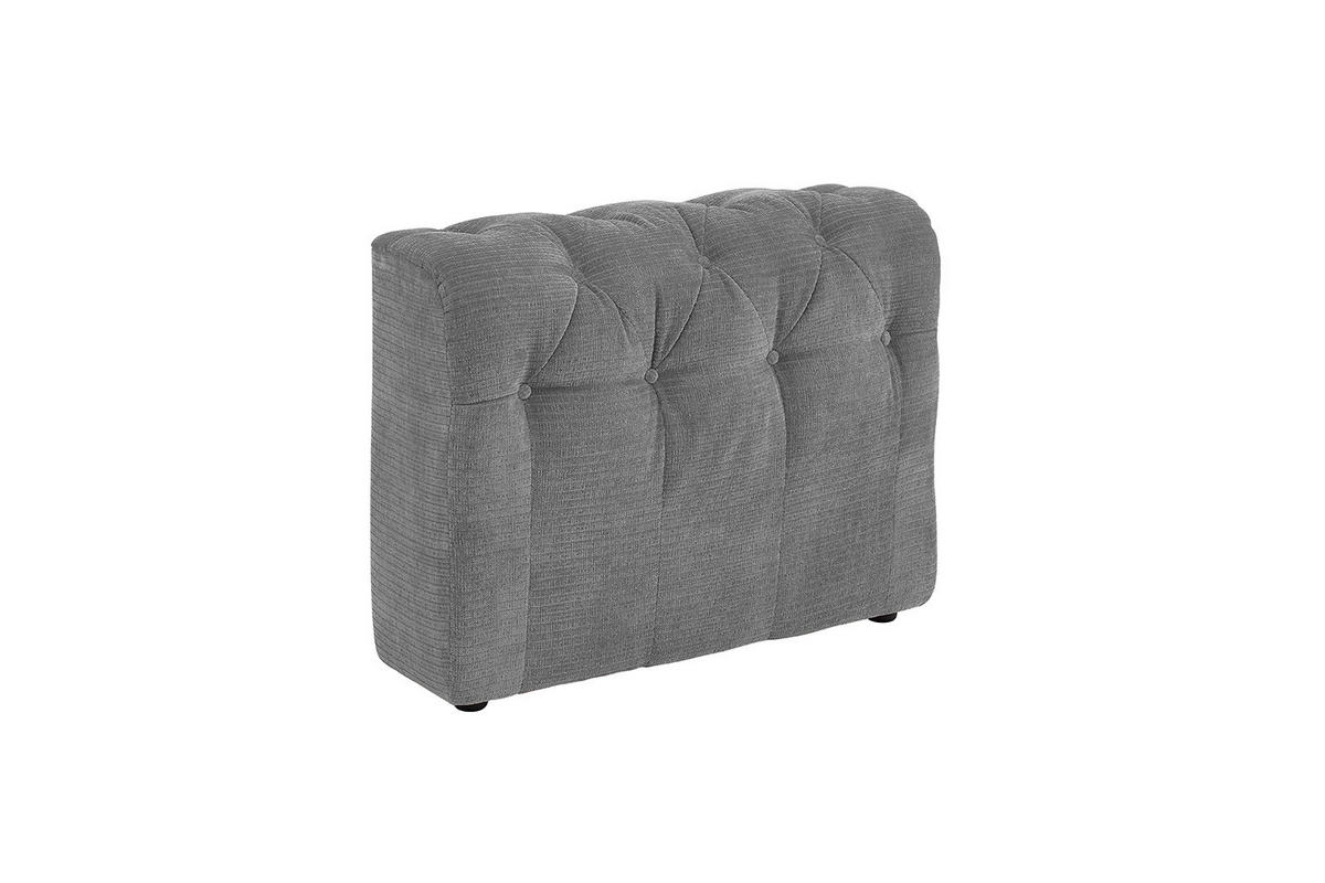 SOFA SITZELEMENT SEPHI Grau Cord - Schwarz/Grau, Kunststoff/Textil (82/62/27cm) - KAWOLA