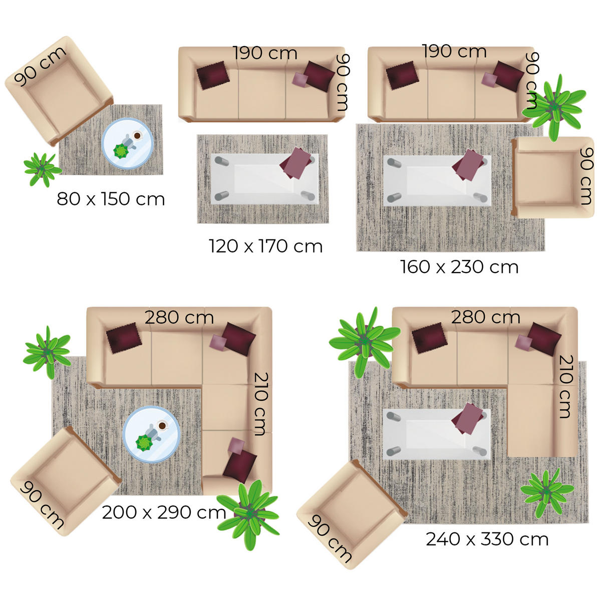 WOLLTEPPICH WOOLY 120/170 Taupe - Taupe, Naturmaterialien (120/170cm) - Consilio Concept