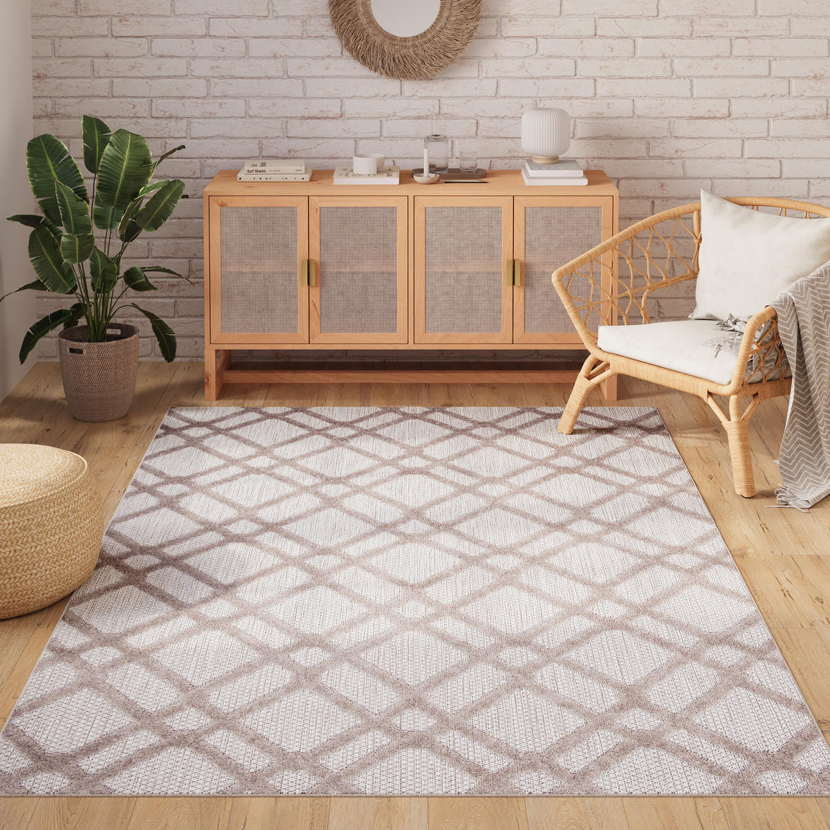 TEPPICH PATIO Grau 160/220 cm - Grau, Kunststoff (160/220cm) - Tapiso