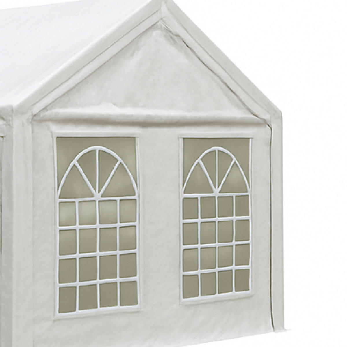 DACHPLANE Livingston - Zeltabdeckung für 4x8 Meter, PVC weiss 480g/m². BxTxH: 800x400x310 cm - Weiß, Kunststoff (800/0.3/400cm) - TPFGarden