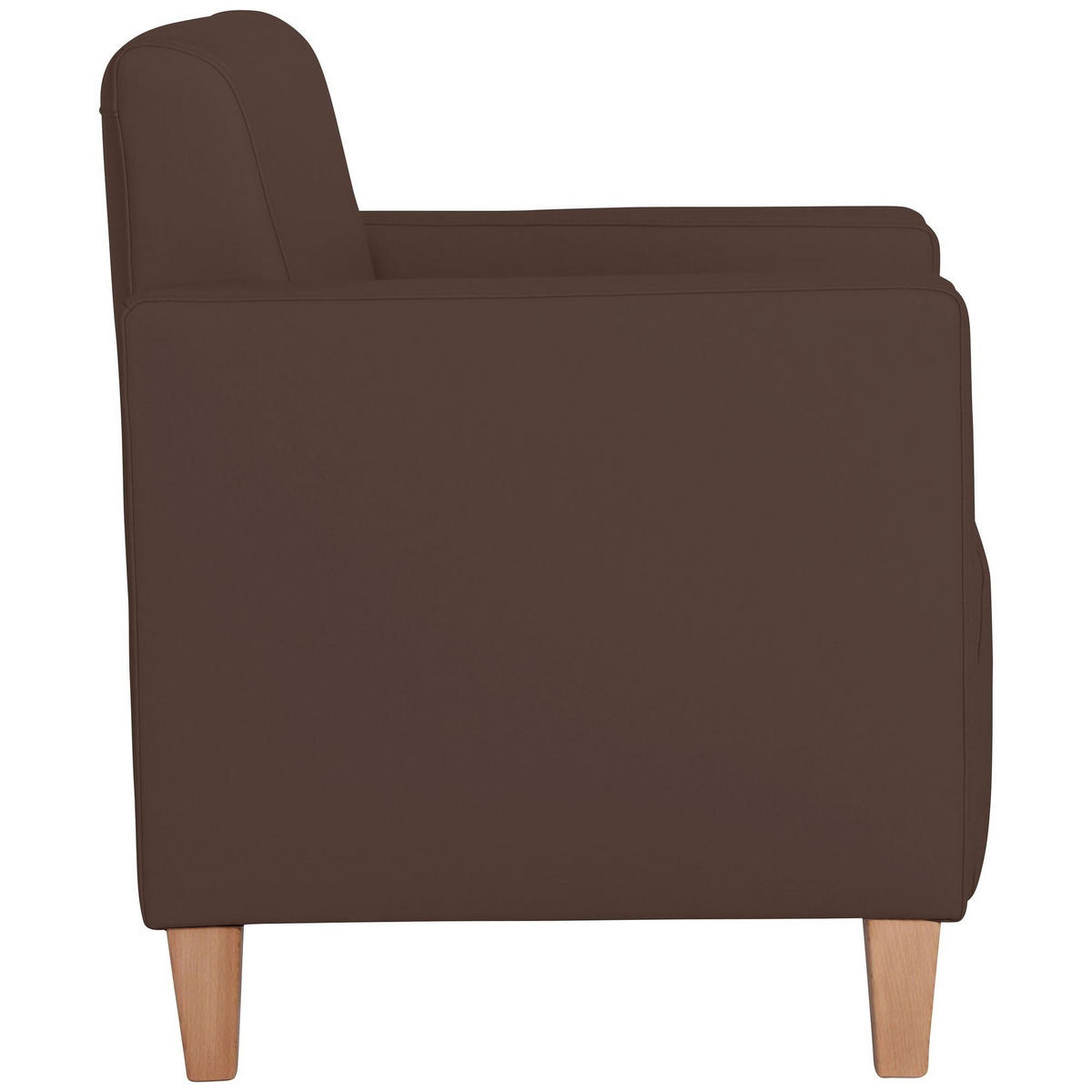 SESSEL Karol Bezug Kunstleder Buche natur / braun - Braun, Kunststoff (71/81/70cm) - 58aufmkessel