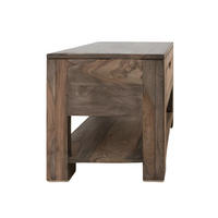 NACHTTISCH Sheesham 50x35x45 grau geölt NATURE GREY #91 - Grau, Holz (50/45/35cm) - Massivmoebel24