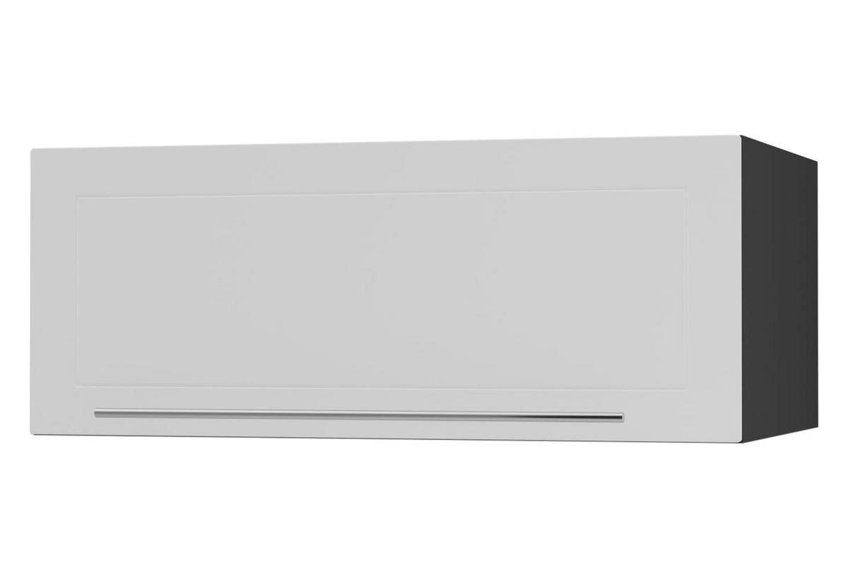 KLAPPHÄNGESCHRANK Kvantum W6B/90 Weiß Matt / Schwarz Matt 90 / 59 / 36cm - Schwarz/Weiß, Holz/Holzwerkstoff (90/36/59cm) - Feldmann-Wohnen