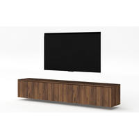 LOWBOARD Loriano 2x100 Nussbaum Warmia 200/34/32 cm – TV Schrank - Nussbaumfarben, Holzwerkstoff (200/34/32cm) - AX Living