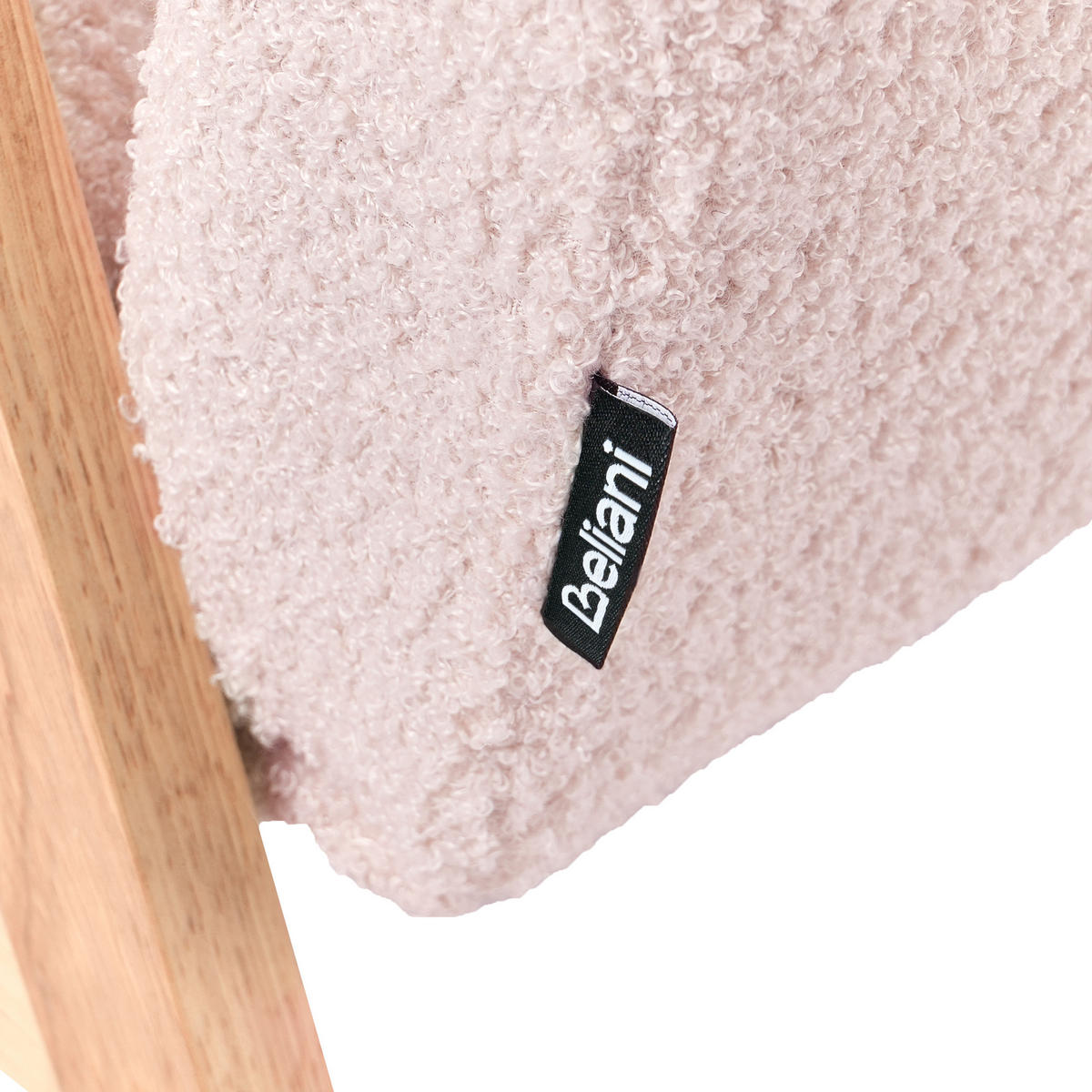 KINDERSESSEL Bouclé Pastellrosa Linde - Pink, Textil (46/58/55cm) - Beliani