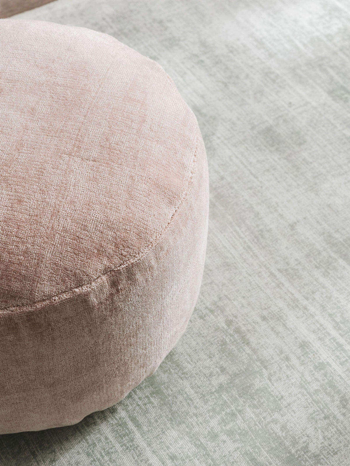 POUF Nova Rosa 55x55x30 cm - Rosa, Textil (55/30/55cm) - benuta Pure