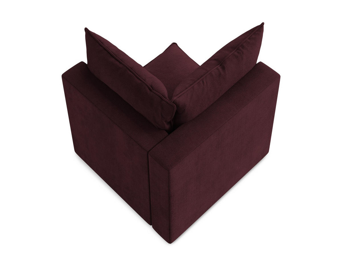 SOFAELEMENT Strukturstoff Rot - Rotbraun/Schwarz, Holzwerkstoff/Kunststoff (90/77/90cm) - Makamii